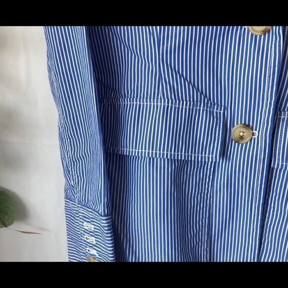 J. Crew Blue White Striped Classic Blazer Size 6 - Picture 2 of 6